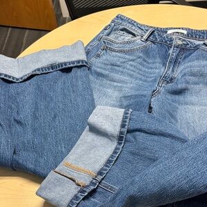 12th Tribe Women's Presley Cuffed Straight leg denim